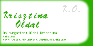 krisztina oldal business card